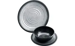 Flamefield Granite Melamin Geschirr-Set 12-tlg. Grey