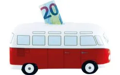 VW Collection T1 Bulli Spardose Keramik Rot