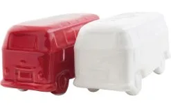 VW Collection T1 Bus Salz & Pfefferstreuer Blau / Weiß