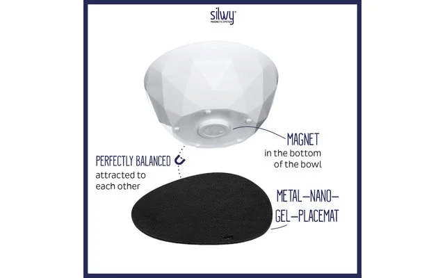 Silwy® Magnet-Bowl Schüssel Set 6 Stück Weiß