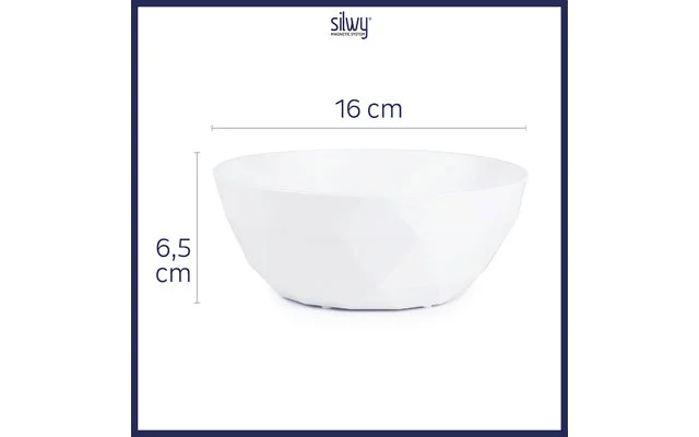 Silwy® Magnet-Bowl Schüssel Set 6 Stück Weiß – Bild 2