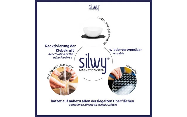 Silwy® Magnet-Bowl Schüssel Set 6 Stück Weiß – Bild 3