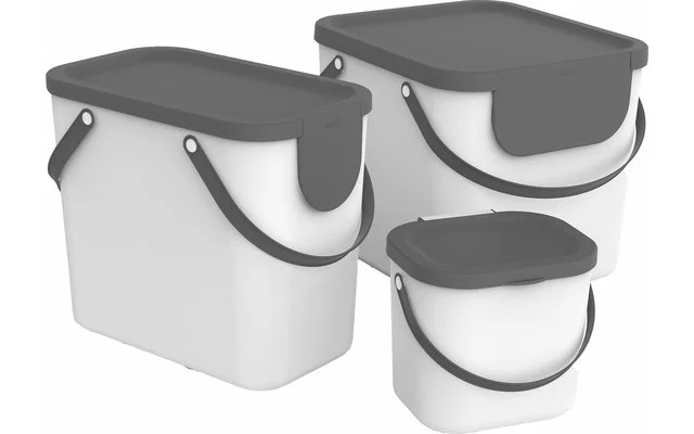 Rotho Albula Recycling Müllsystem 25 Liter Dunkelgrün – Bild 6