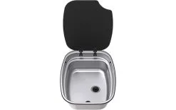 Thetford Argent Bowl Spülbecken Schwarzes Emaille 9,5 Liter