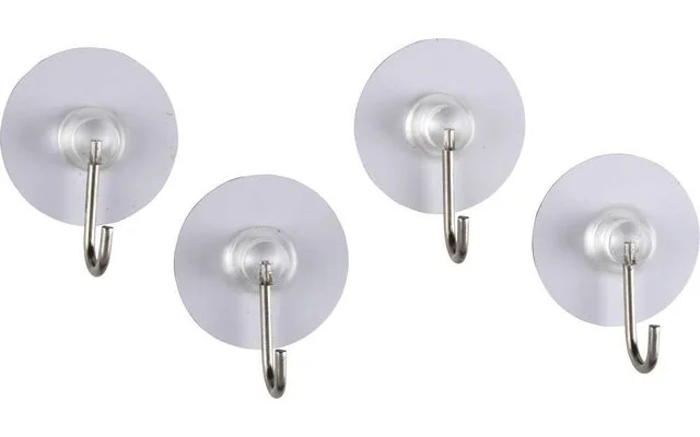 Wenko Static-Loc Nickelhaken Wandhaken Edelstahl Optik 4er Set – Bild 5