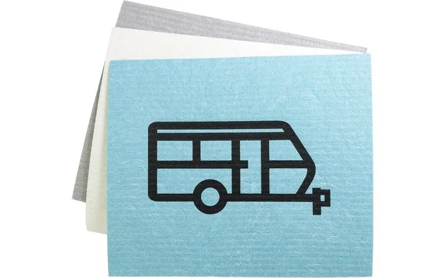 Pufz Schwedisches Geschirrtuch Wohnwagen Weiß – Bild 2