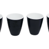 Gimex Eierbecherset Royal 4 Teilig Schwarz/weiß