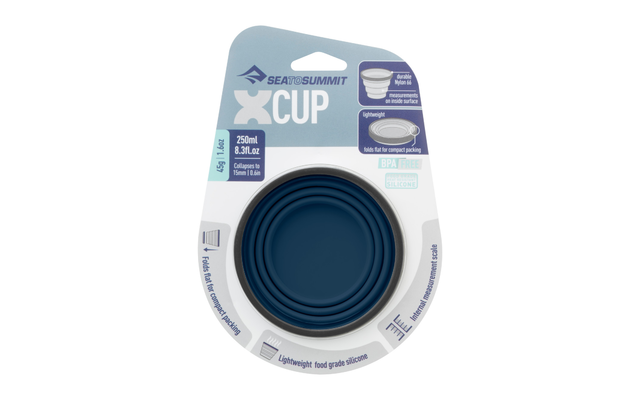 Sea To Summit X-Cup Faltbarer Becher 250 Ml Navy – Bild 2
